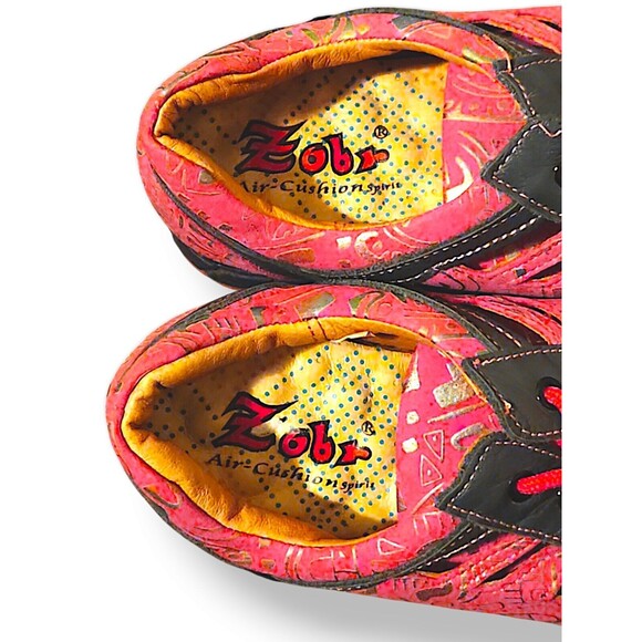 ZOBR Italian Design Leather Pink Purple Metallic Artfully Casual Shoe Qu… - Picture 2 of 6